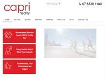 Tablet Screenshot of caprirealty.com.au